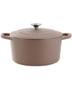 Crockpot Artisan 7 Quart Enameled Cast Iron Dutch Oven in Matte Dusty Pink